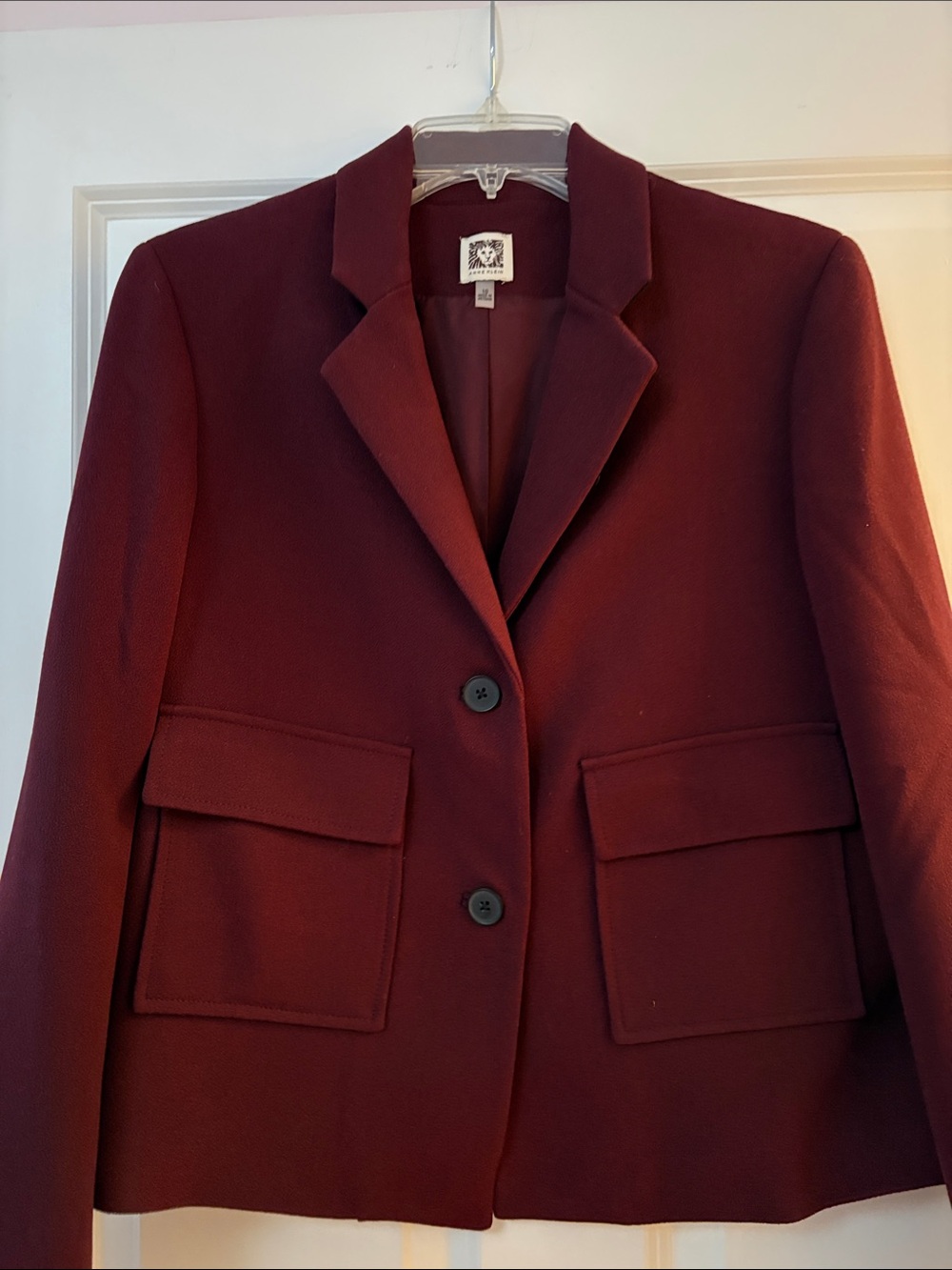 Anne Klein Classic Tailored Women's Blazer - Burgundy